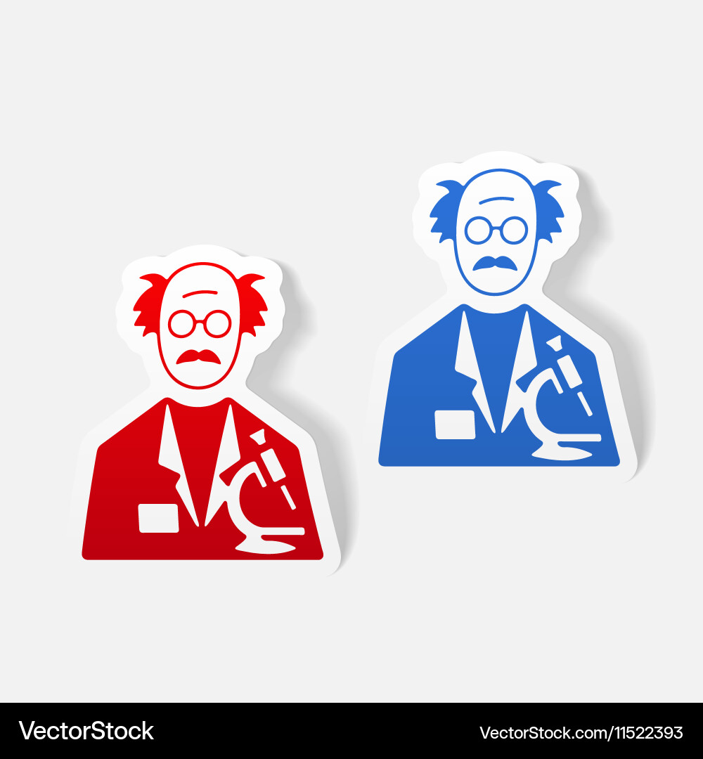 Realistic design element scientist Vector Image