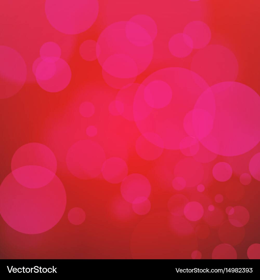 Red background with bokeh vector image