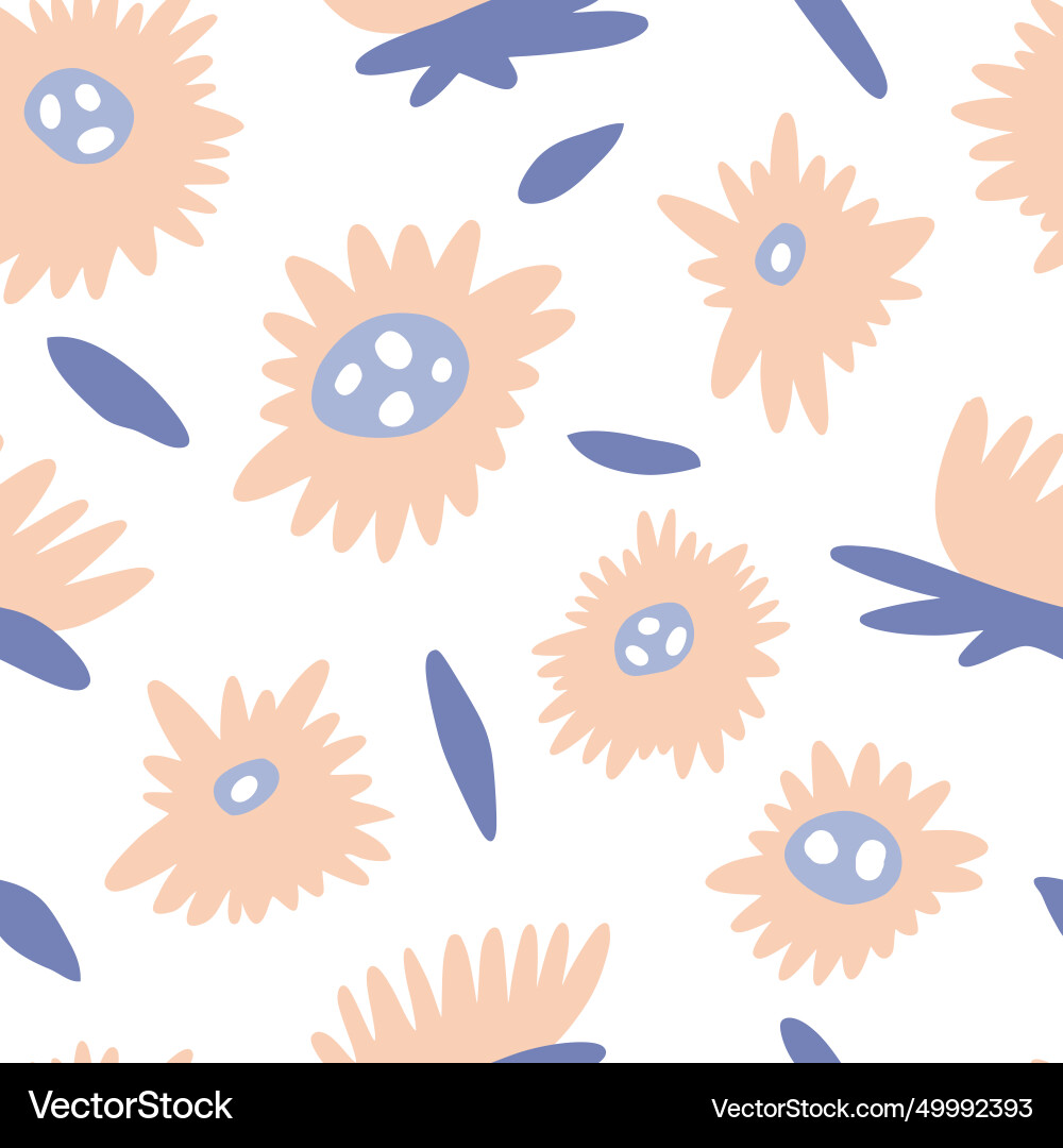 Seamless pattern with colorful hand drawn summer Seamless pattern with colorful hand drawn summer vector image