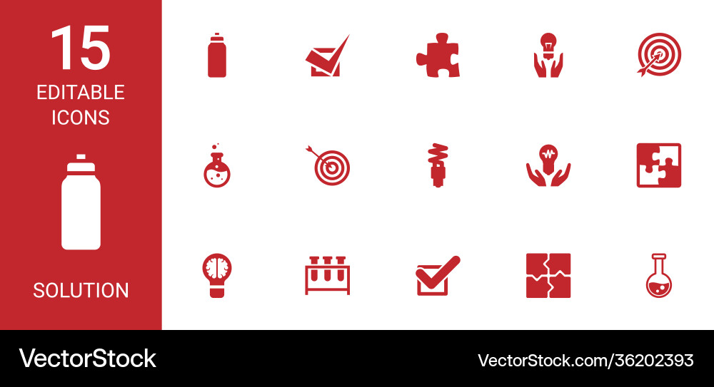 Solution icons vector image
