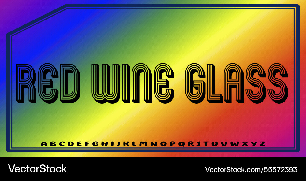 Text effects with editable colors and abstract Vector Image
