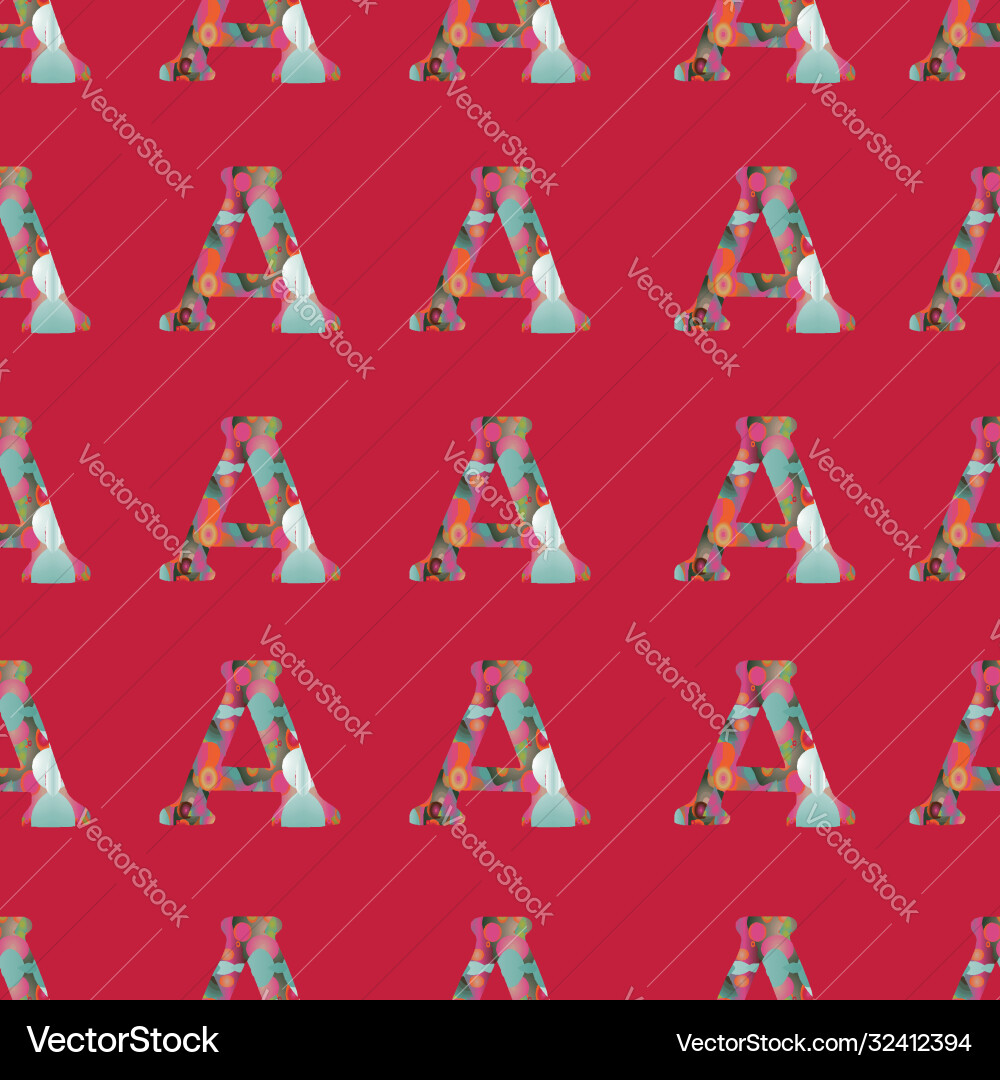 A from alfabet repeat pattern print background A from alfabet repeat pattern print background vector image