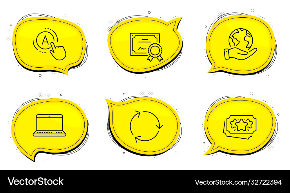 Ab testing notebook and recycling icons set Ab testing notebook and recycling icons set vector image