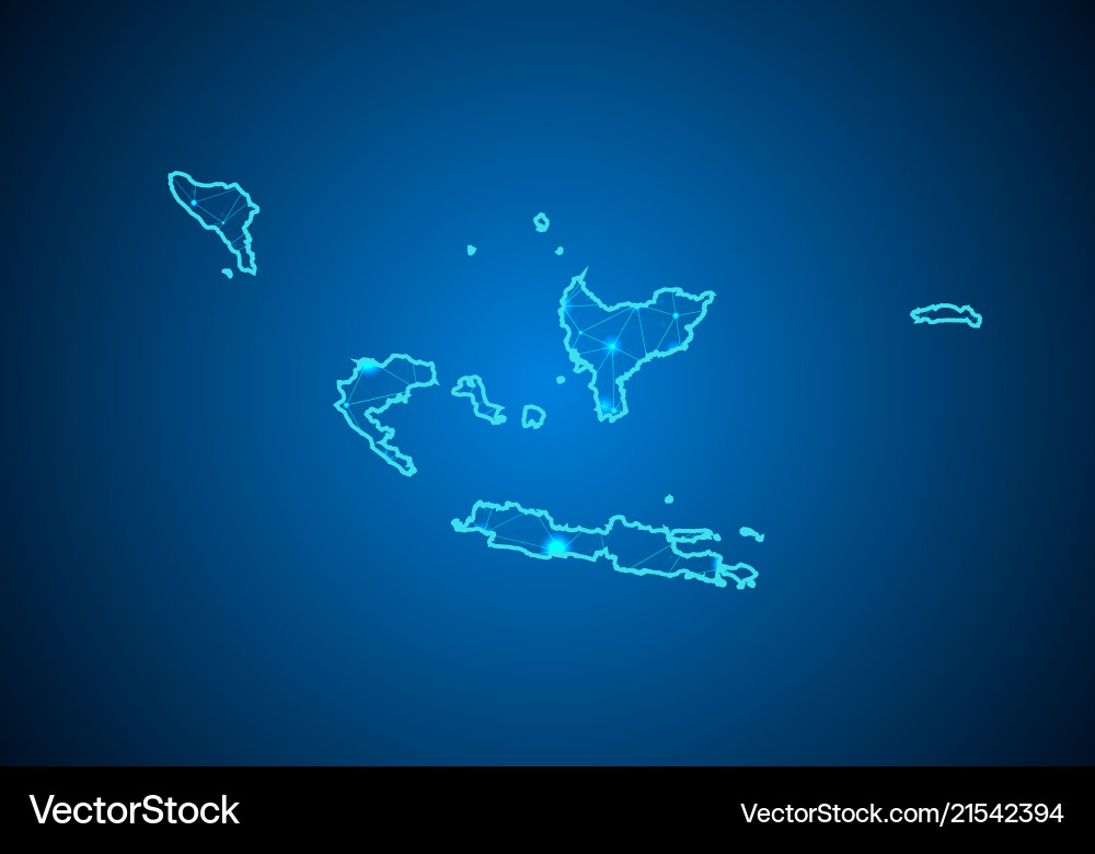 Abstract Networked Map Vector Image