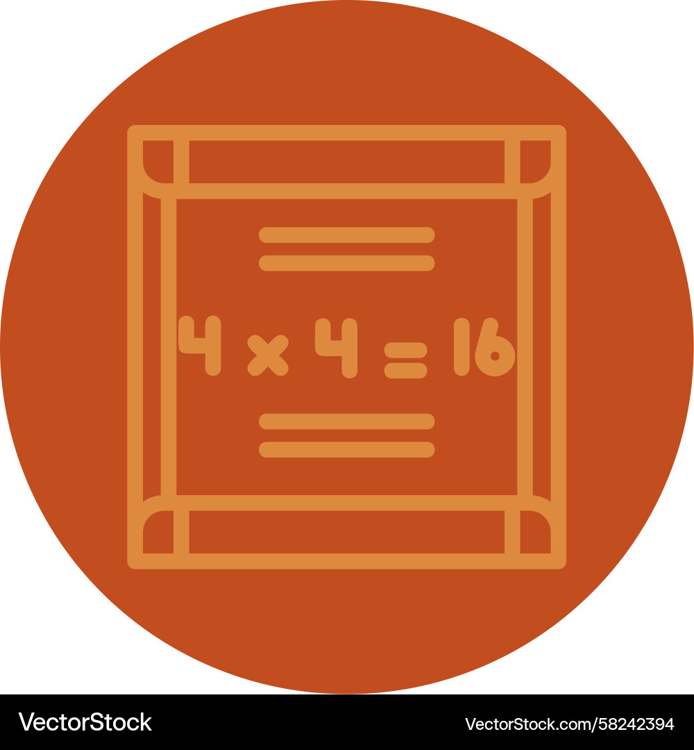 Arithmetic Line - Colorful Math Icons Vector Image