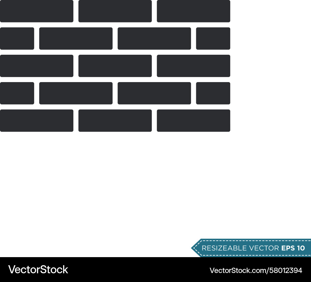 Brick Wall Icon Template Royalty Free Vector Image