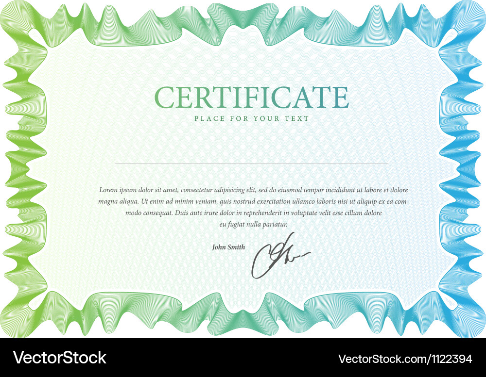 Certificate Pattern - Elegant & Modern Vector Image