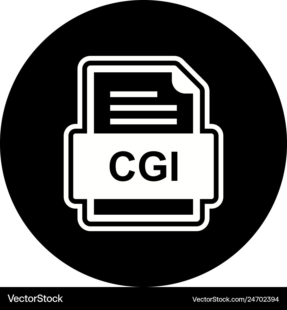Cgi file document icon Vector Image