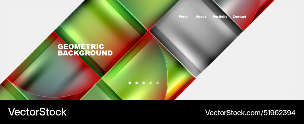 Circle triangle geometric web site page template Vector Image