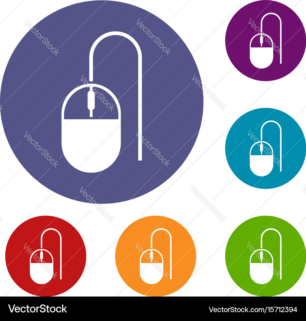 Computer mouse icons set Vector Image