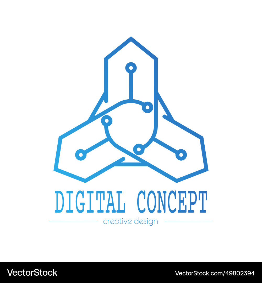 Digital concept abstract logo for web development Digital concept abstract logo for web development vector image