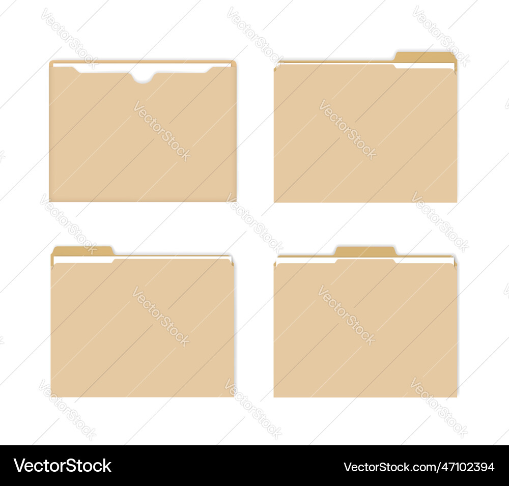 File jackets with various tabs and paper sheets File jackets with various tabs and paper sheets vector image