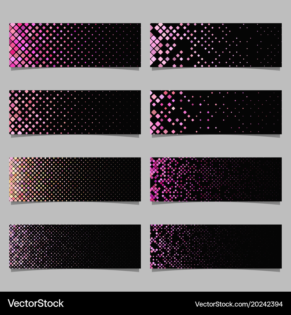 Geometric diagonal square pattern banner vector image