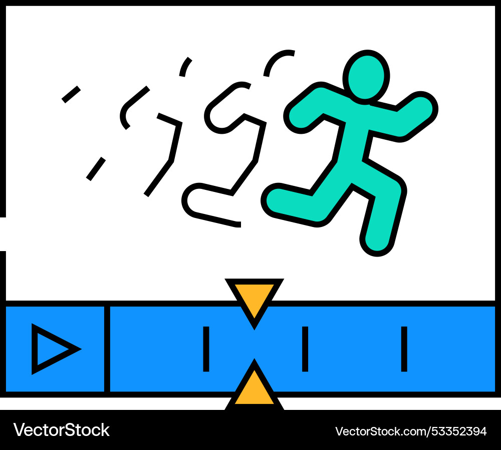 Motion design ux ui icon color Vector Image