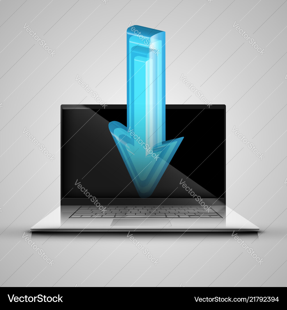 Notebook downloading content Notebook downloading content vector image