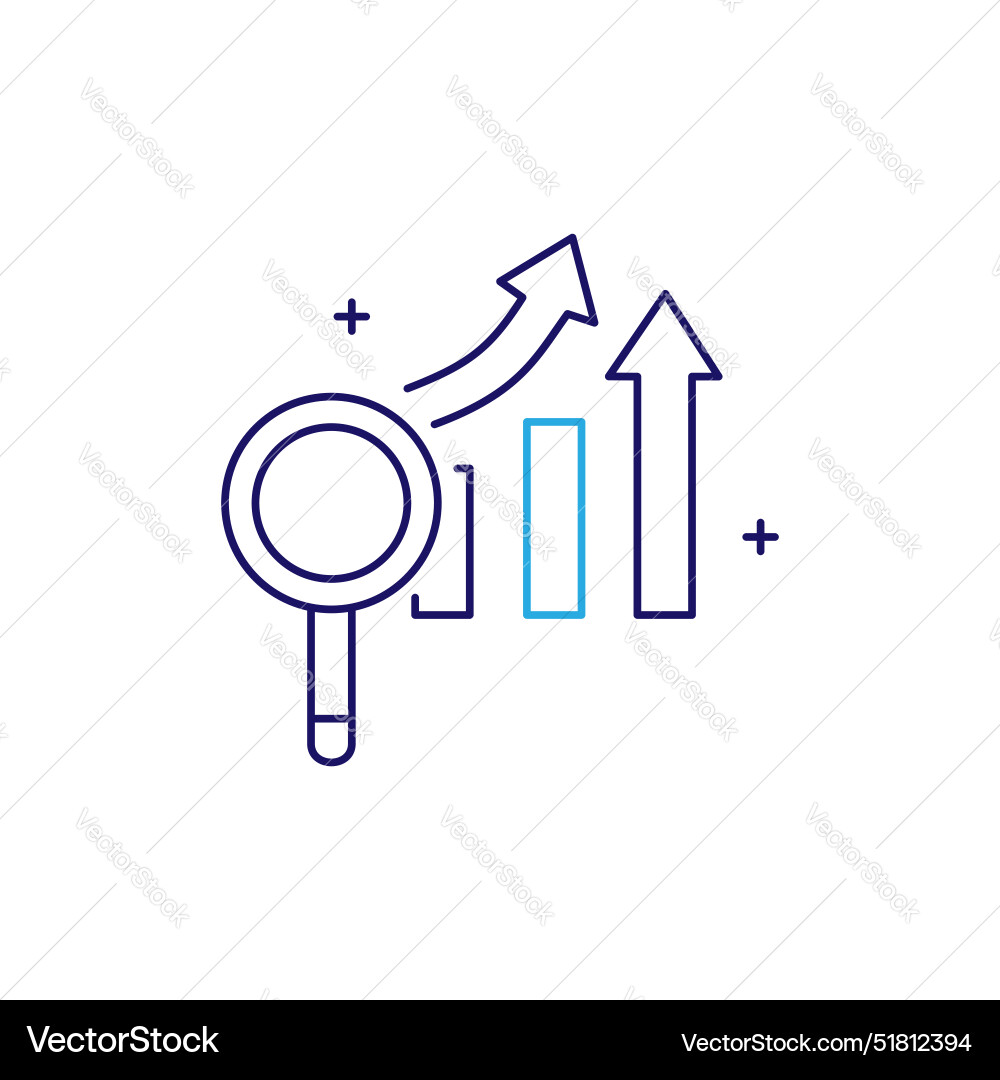 Predictive demand forecasting icon design vector image