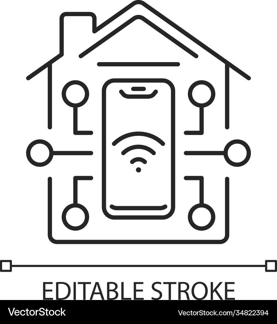 Remote access linear icon Remote access linear icon vector image