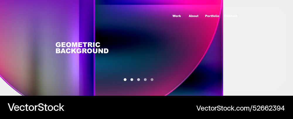 Round triangles and squares web site page template Round triangles and squares web site page template Vector Image