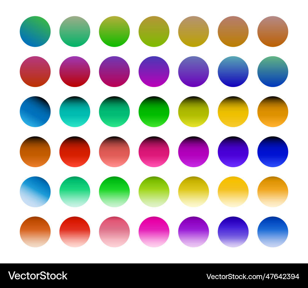 Simple gradient color range in form of circles vector image