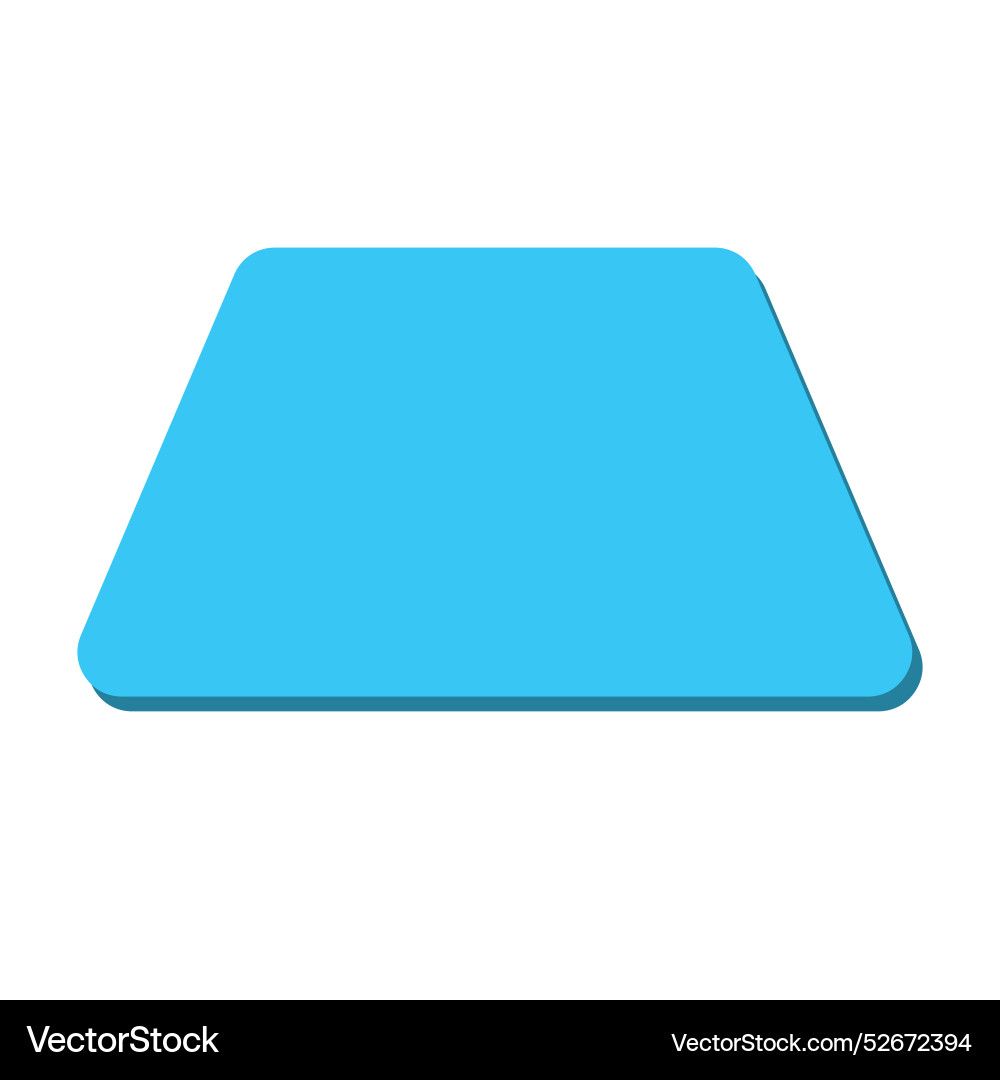 Trapezoid 2d basic shape vector image
