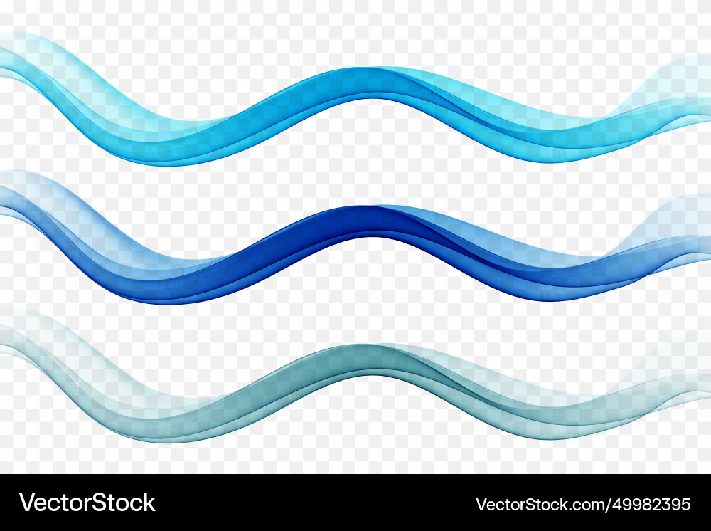 Abstract Blue Wave Elements vector image