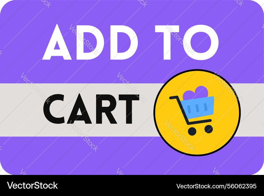 Add to cart shopping button Vector Image