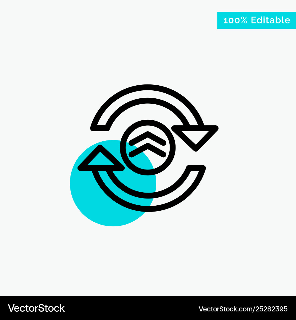 Arrow refresh reload computing turquoise Arrow refresh reload computing turquoise vector image