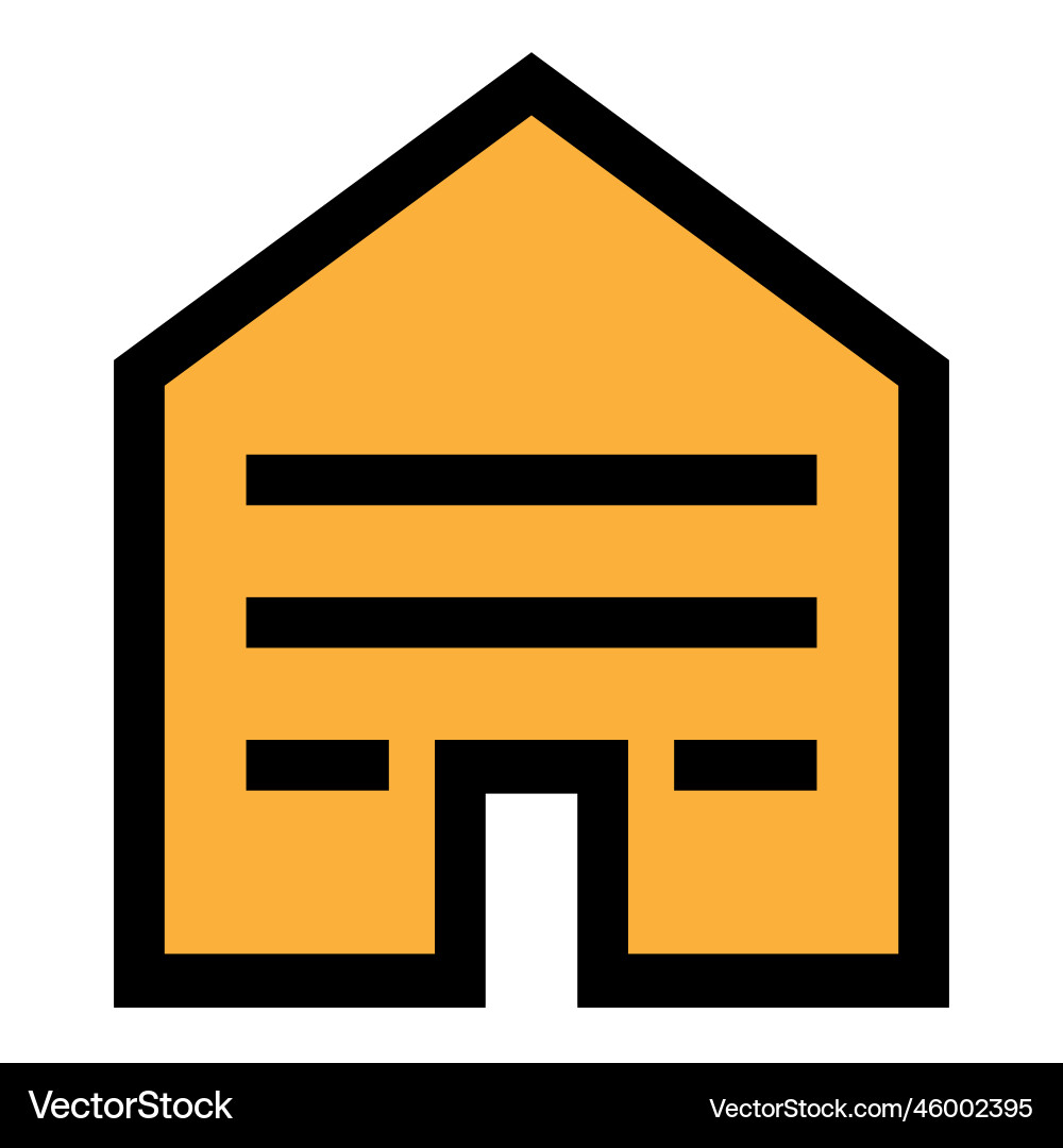 Building icon line isolated on white background Vector Image