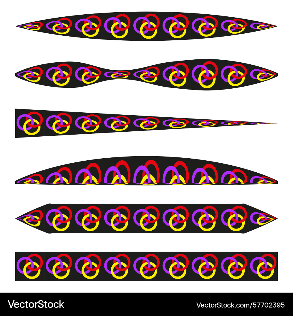 Decorative border pattern abstract element row Decorative border pattern abstract element row vector image