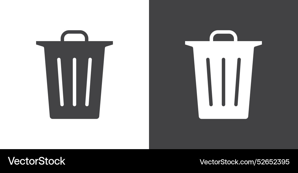 Delete icon thin line set vector image