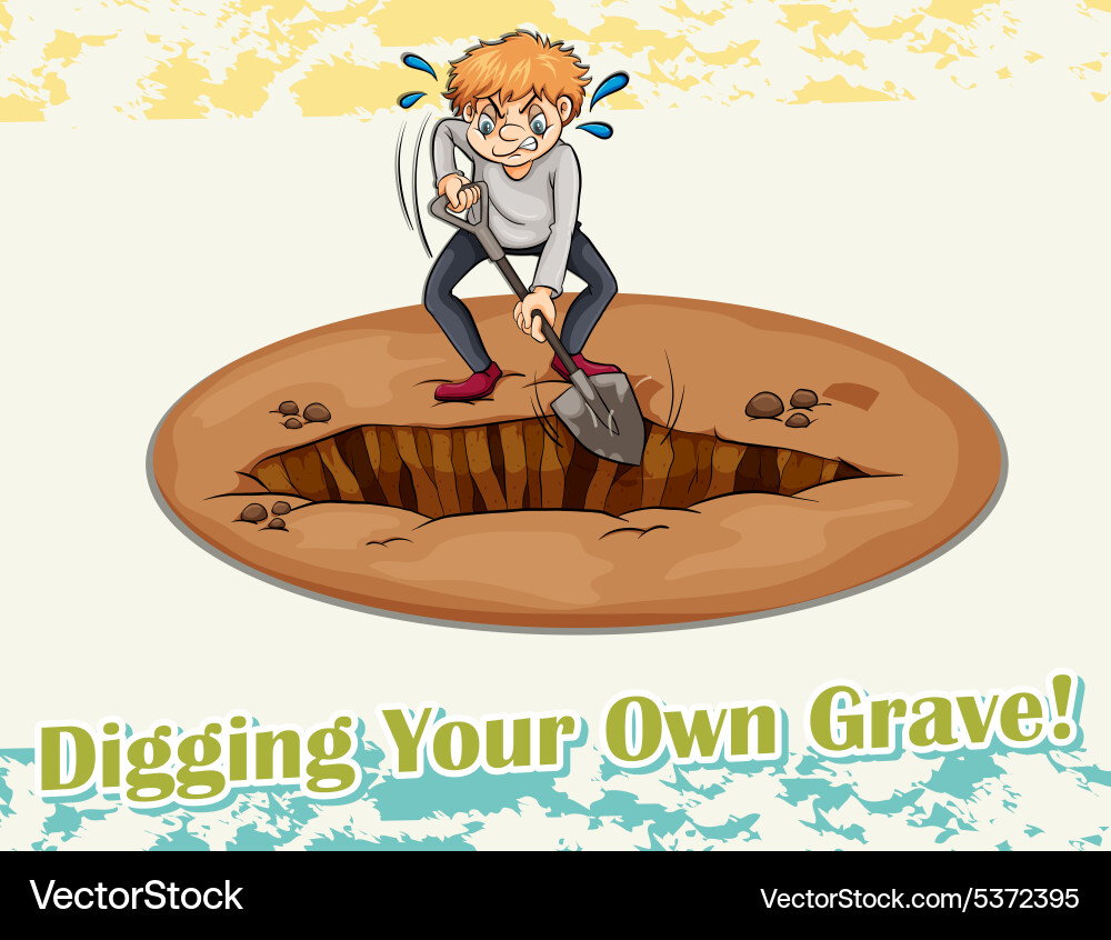 Digging Vector Image