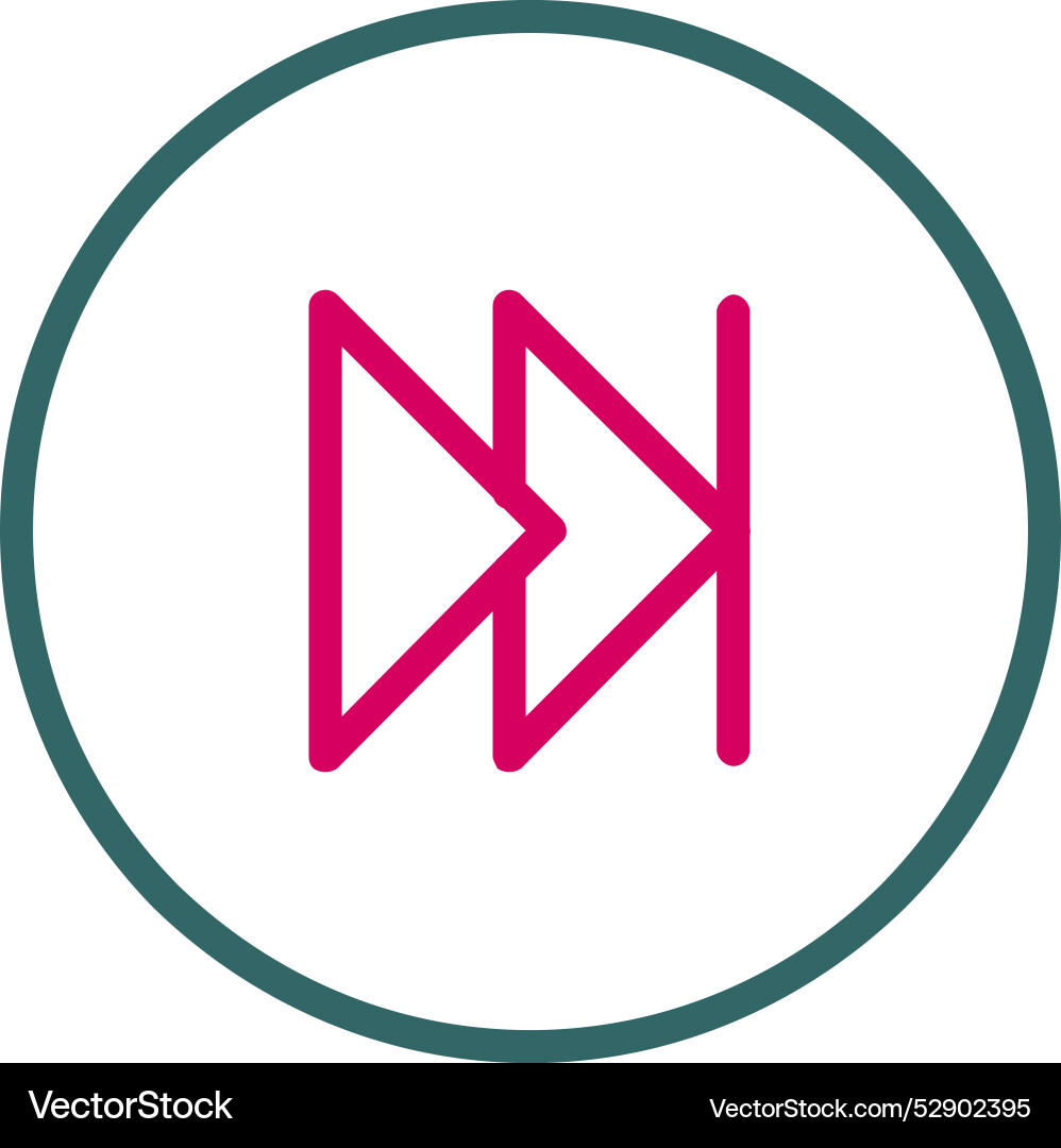 Fast forward icon design Vector Image