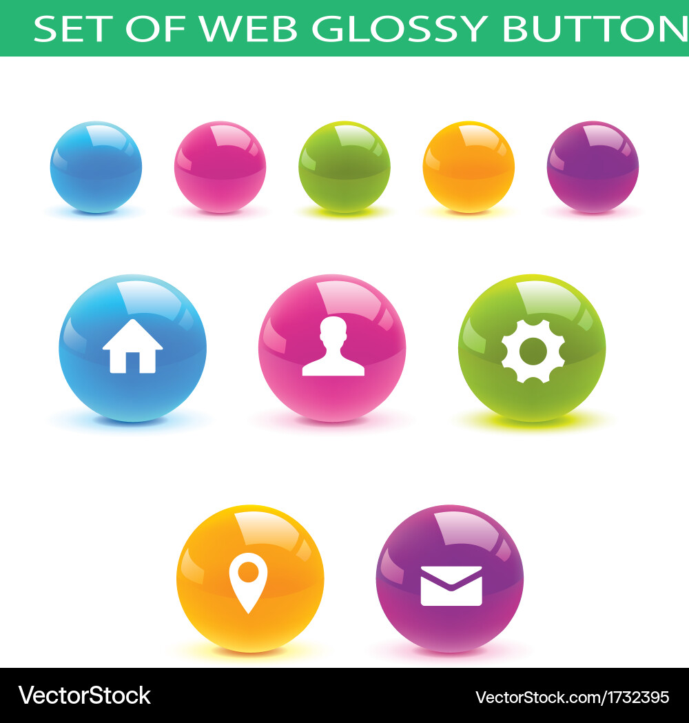 Glossy Web Buttons vector image
