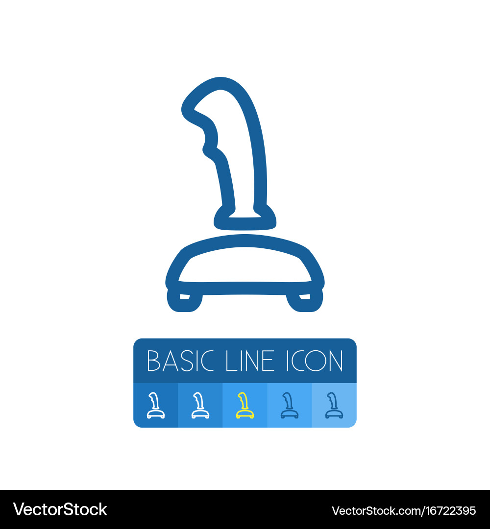 Isolated console outline gamepad element vector image