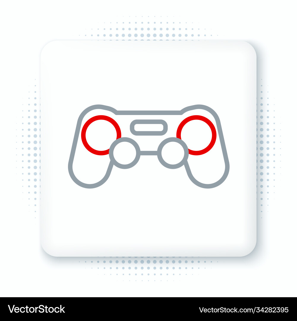 Linie Gamepad-Symbol isoliert auf weißem Hintergrund Linie Gamepad-Symbol isoliert auf weißem Hintergrund vektorbild