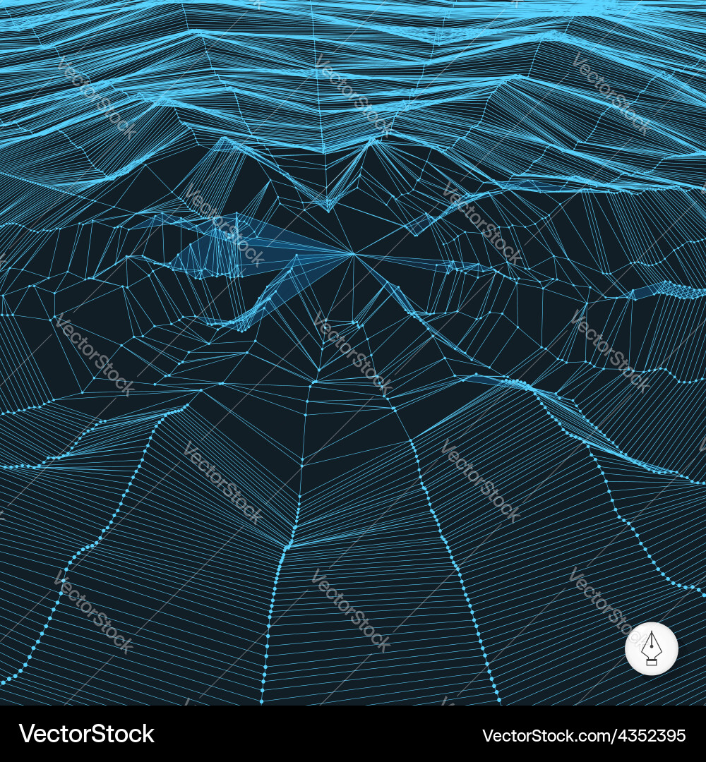 Network abstract background 3d technology Vector Image
