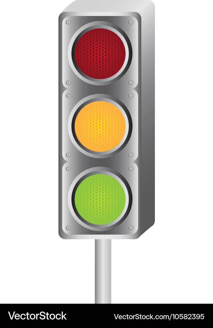 Semaphore traffic light isolated icon vector image