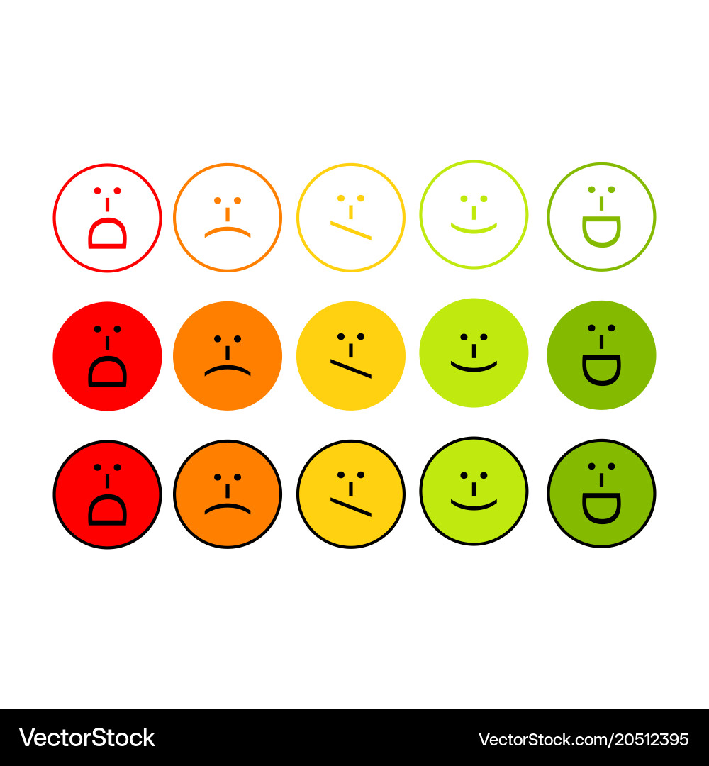 Set of emoticons emoji punctuation characters vector image