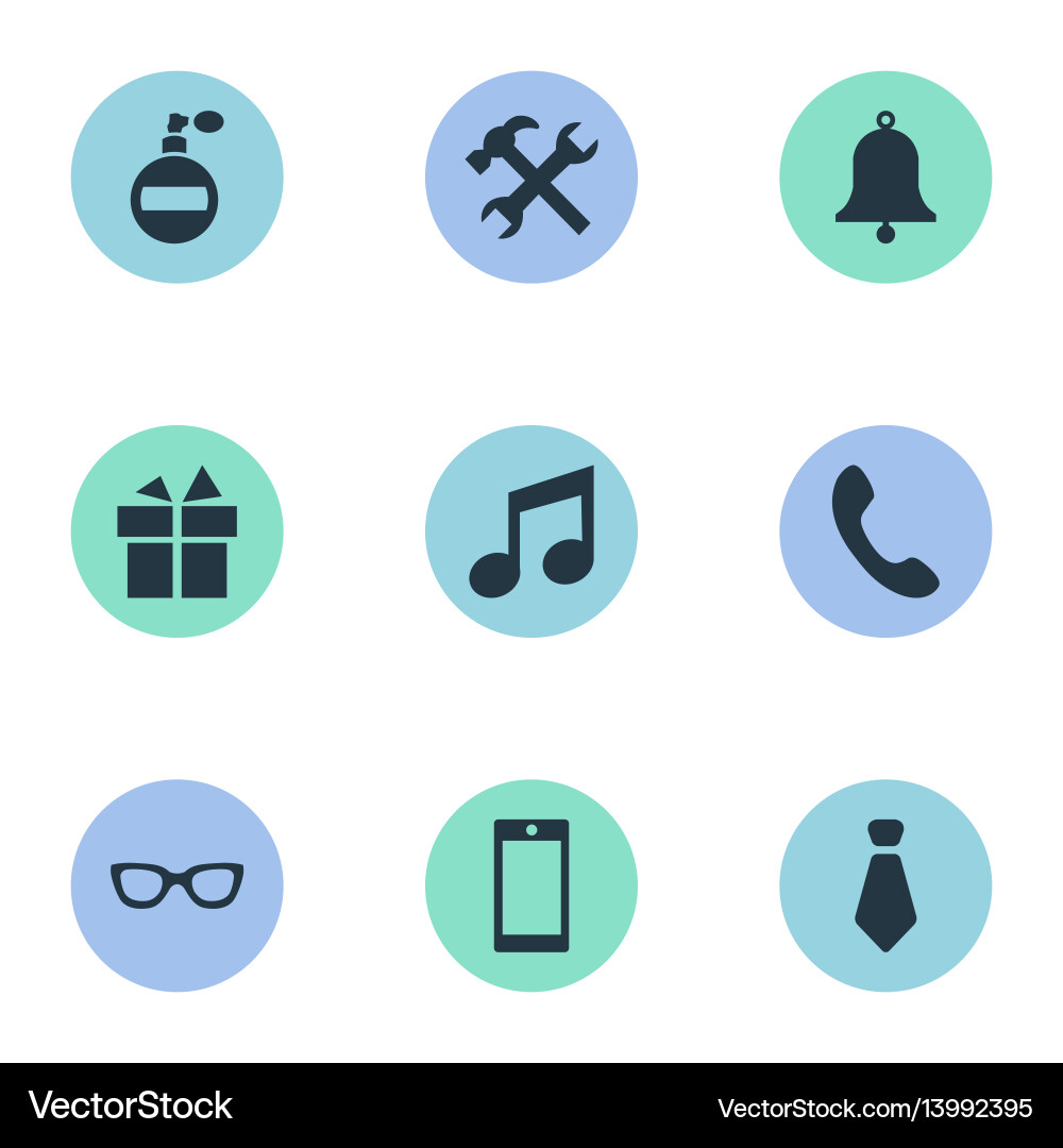 Set of simple icons element Set of simple icons element vector image