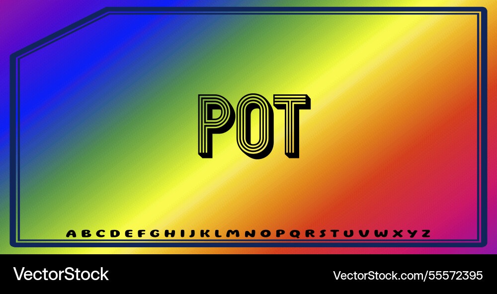 Text effects with editable colors and abstract Vector Image
