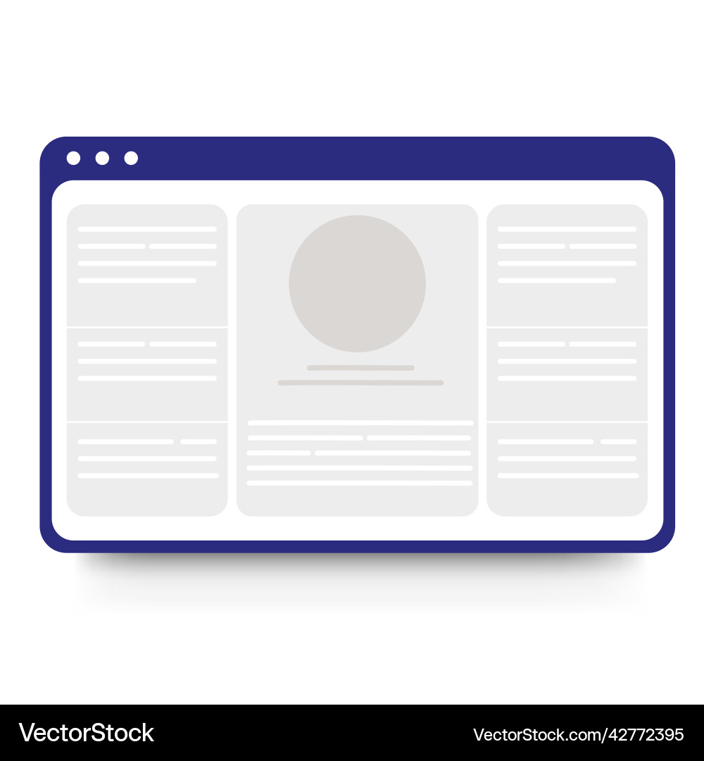 Web browser page concept blank internet Vector Image
