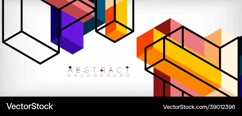 Abstract background 3d cubes cubic elements Abstract background 3d cubes cubic elements vector image
