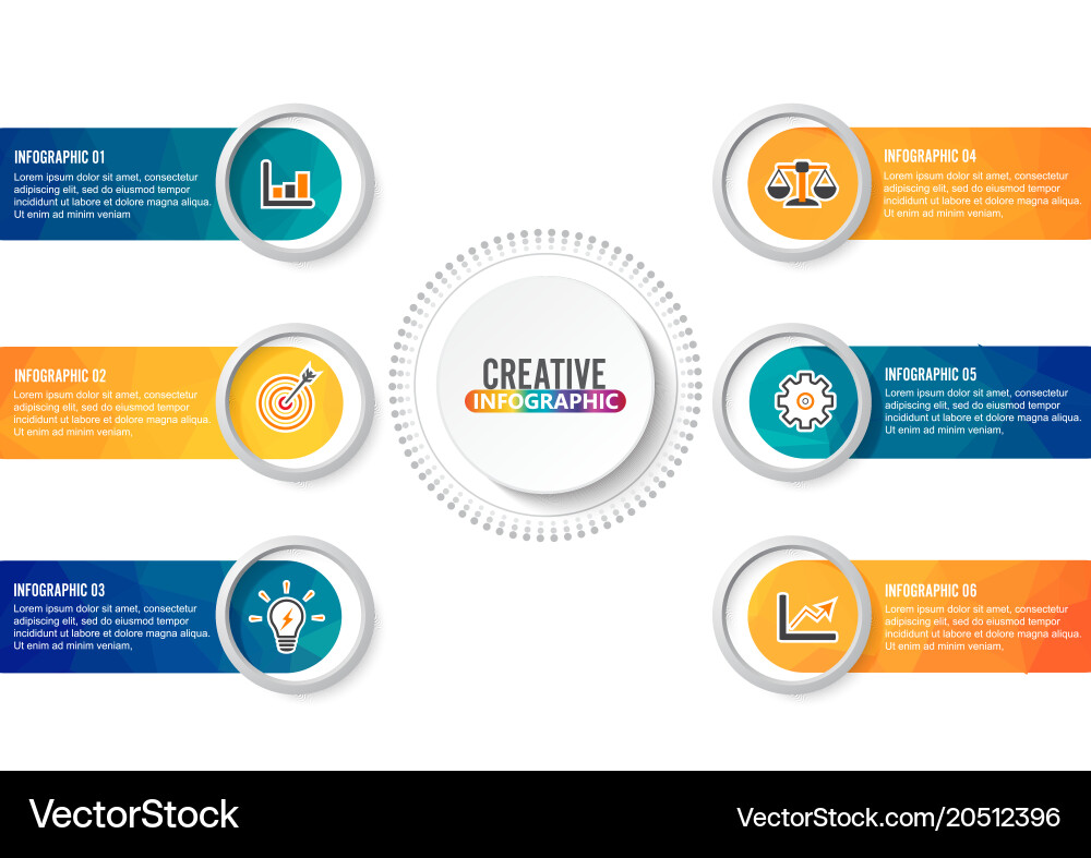 Business data visualization process chart vector image
