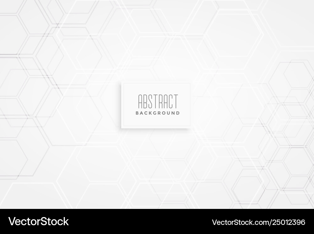 Clean White Hexagonal Pattern Background vector image
