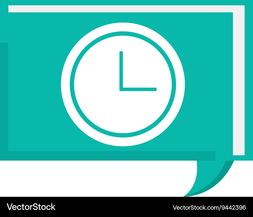 Conversation bubble with clock Vector Image