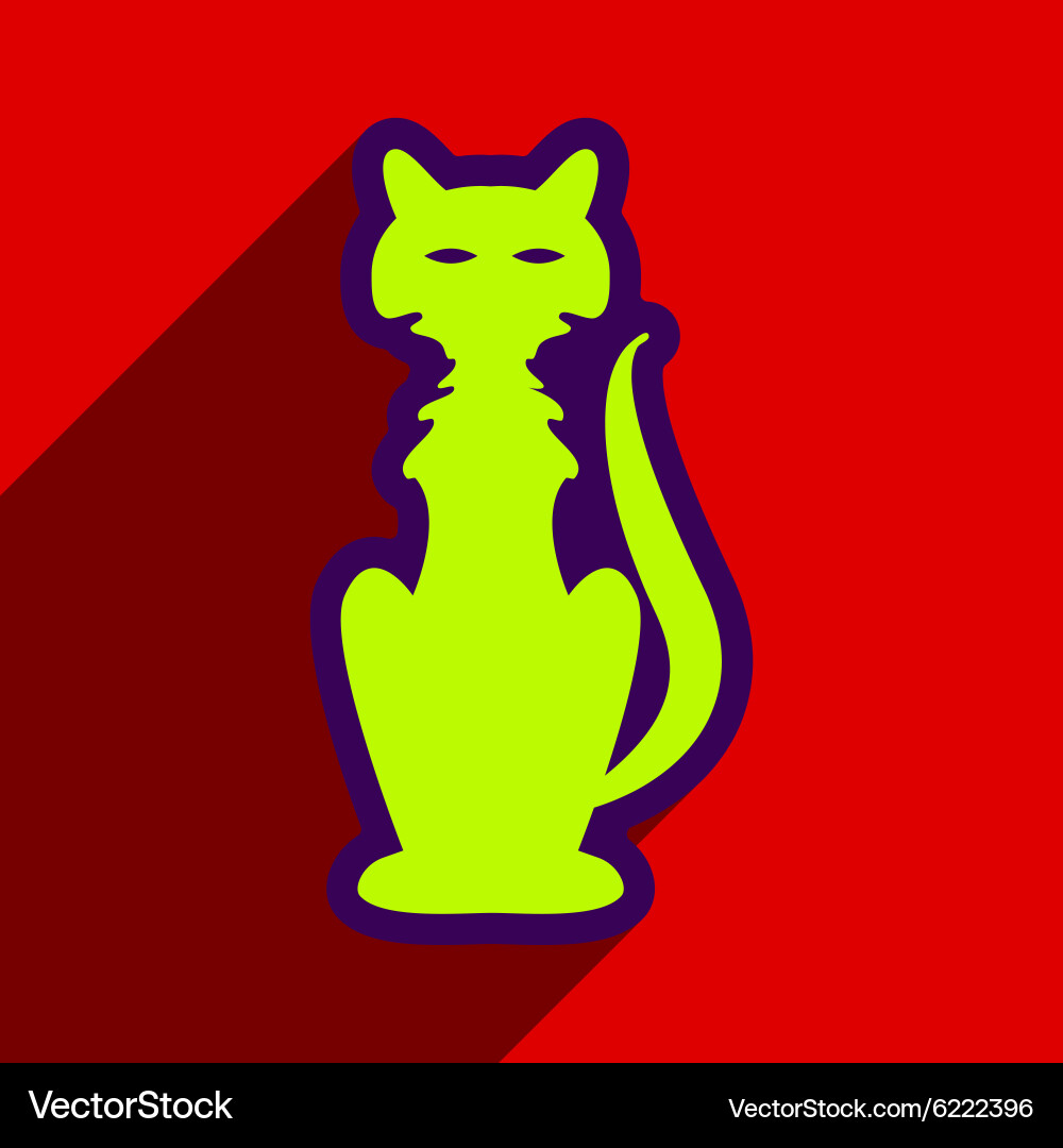Flat with shadow icon and mobile application vector image