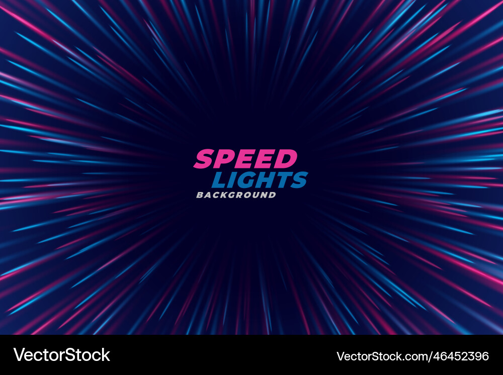 Light zoom rays effect background vector image