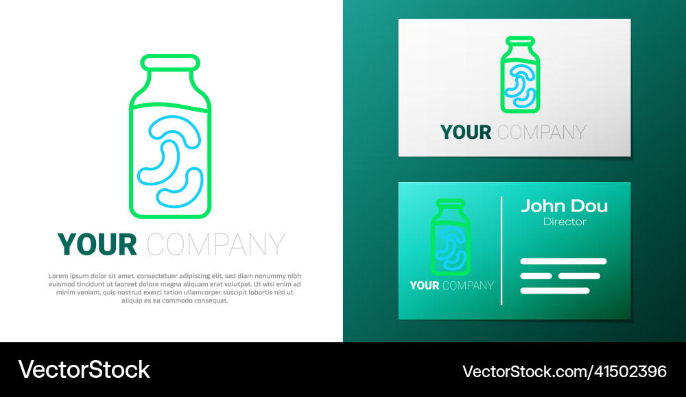 Line pickled cucumbers in a jar icon isolated Vector Image
