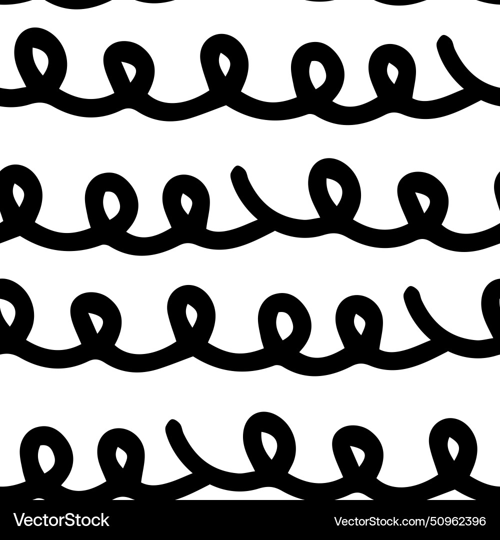 Nautical waves and loops pattern vector image