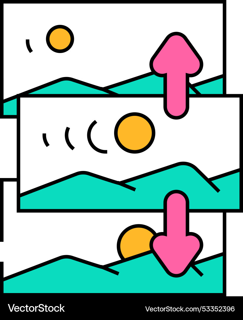 Parallax Scrolling ux ui design icon color Parallax Scrolling ux ui design icon color vektorbild